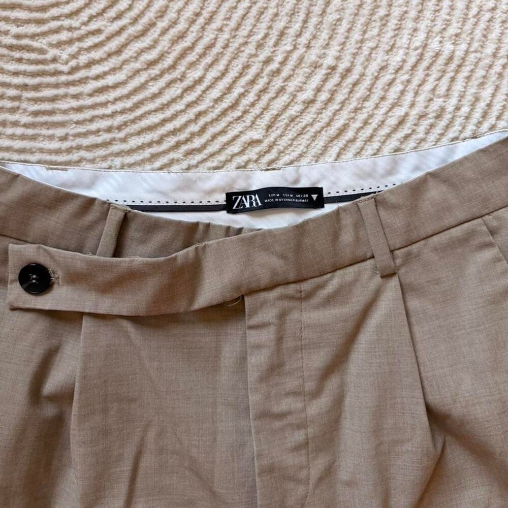 Zara tan wide leg trousers - Picture 3 of 4